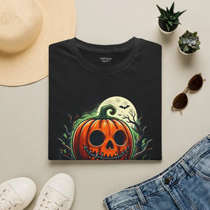 Halloween pumpkin skull t-shirt - t-shirts