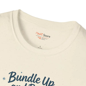 Bundle Up and Brave the Cold T-Shirt — Winter Mountain Pine Graphic Tee
