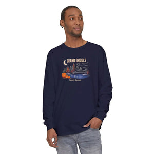 Grand ghouls spooky rapids halloween long sleeve t-shirt - t-shirts