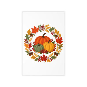 Autumn harvest pumpkin wreath wall decal - decals