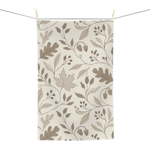 DipaliZ beige fall tea towel that suits a kitchen year round