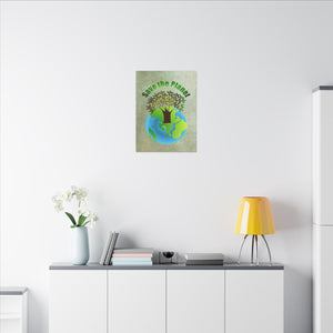 Save the planet, Matte Canvas, Stretched, 0.75"
