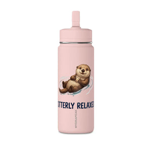 DipaliZ otter water bottle holding 20 fl oz, printed with original artwork