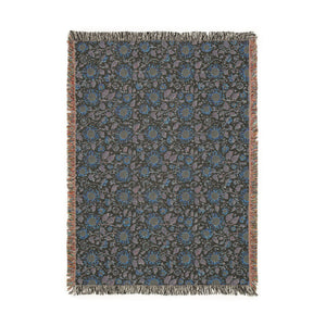 Sunflower & Midnight Floral Woven Throw Blanket