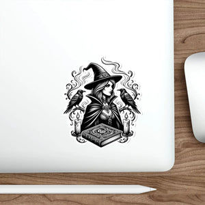 White printed surface behind the DipaliZ gothic grimoire artwork