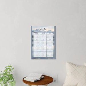 DipaliZ mountain lake wall decal calendar, adhesive backed and frame free