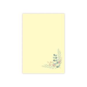 Eucalyptus sprig corner post-it note pads | floral sticky notes - notebooks & notepads