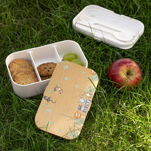 Safari Friends Bento Lunch Box — Cute Jungle Animal Kids Lunchbox