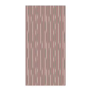 Swatch of DipaliZ striped rose combed cotton, the smallest 9 by 9 inch cut
