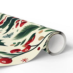 Festive Botanical Christmas Wrapping Paper