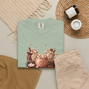 Hot cocoa bears garment-dyed t-shirt - t-shirts