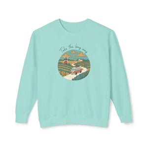 Coastal countryside landscape sweatshirt - sweatshirts