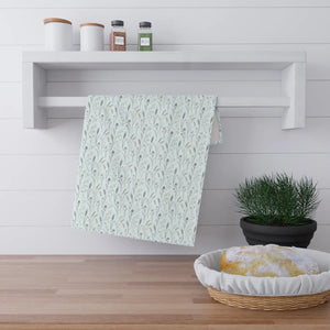 Cotton twill option of the DipaliZ pastel botanical tea towel