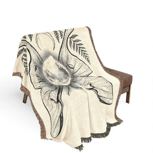 DipaliZ luna moth blanket, offered at 80 by 60 inches for a full sofa