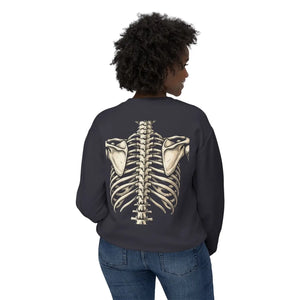 Skeleton Ribcage Sweatshirt — "Bare Bones" Graphic Crewneck