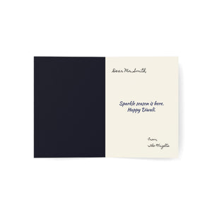 Personalized, Happy Diwali Greeting Card — Festival of Lights Fireworks Design