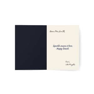DipaliZ festival card offered in four vertical sizes and four papers