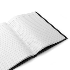 Skull & Books Hardcover Journal — Lined Matte Notebook for Writers, Gothic Study & Halloween Gift