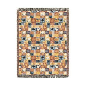 Patchwork Mosaic Woven Blanket — Cozy Boho Throw for Living Room & Gift