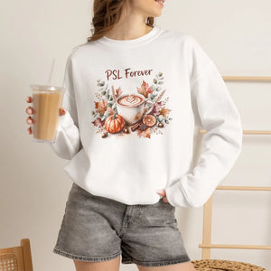 Chest graphic detail on a DipaliZ autumn crewneck