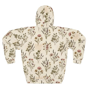 Floral Botanical Hoodie — Vintage Wildflower All-Over Print