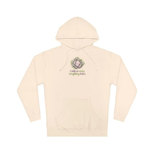 Cabbage makes everything better floral hooded sweatshirt - sweatshirts