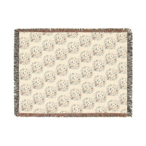 Woven Blanket — Reversible floral Pattern Throw (Cozy Modern Home Accent)
