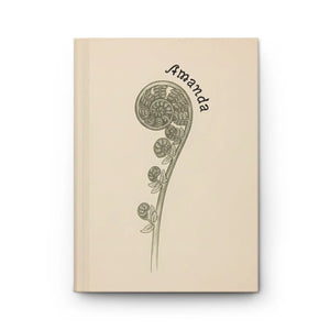 Personalized name floral botanical hardcover journal - journals