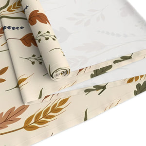 Autumn Meadow Table Runner — Neutral Floral Fall Decor