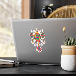 Colorful diwali lantern kiss-cut vinyl decal - home decor decals