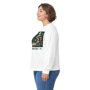 Grow through it mushroom long sleeve tee - t-shirts