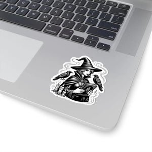 DipaliZ witch and ravens kiss-cut laptop decal on durable vinyl