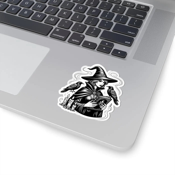 DipaliZ witch and ravens kiss-cut laptop decal on durable vinyl