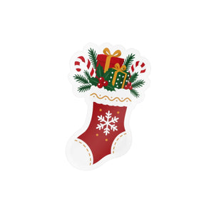 Christmas stocking kiss-cut vinyl decal - home decor decals