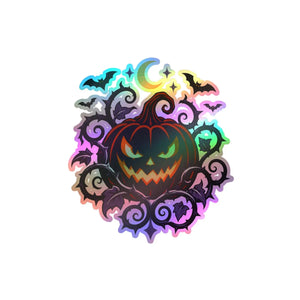 Halloween pumpkin kiss-cut vinyl decal - home decor decals