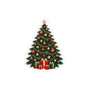 Christmas tree kiss-cut vinyl decal - home decor decals