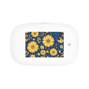 Sunflower pattern uv phone sanitizer & wireless charging pad - chargers
