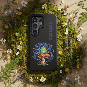 Personalized Frog on Mushroom Tough Phone Case