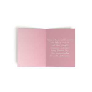 Happy Women's day Greeting cards with message (8, 16, and 24 pcs)
