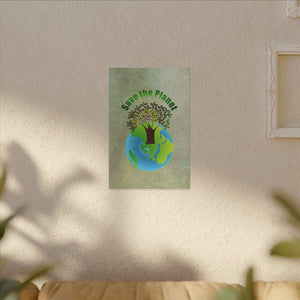 Save the planet, Matte Canvas, Stretched, 0.75"