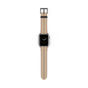 Boho Geo Pattern Watch Band — Beige Aztec Strap for Apple Watch