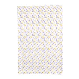 Soft polyester minky pile on the DipaliZ pastel moon and stars children's nap sack