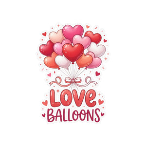 DipaliZ Love Balloons Kiss-cut Vinyl Decals Satin Finish