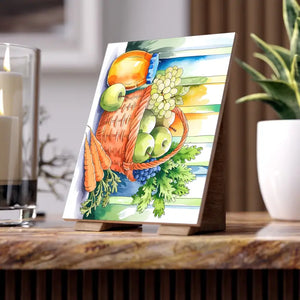 Fruit Veggie Ceramic Photo Tile - Vibrant Wall Decor - Dipaliz - Tiles