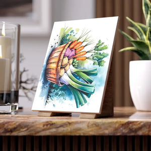 Ceramic Photo Tile - Charming Veggie Design Art Decor - Dipaliz - Wall Tiles