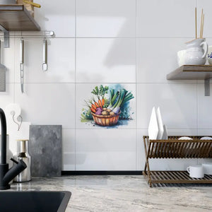 Ceramic Photo Tile - Charming Veggie Design Art Decor - Dipaliz - Wall Tiles