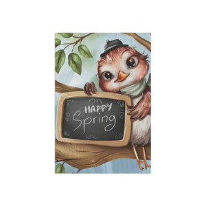 Happy Spring Slate Banner - Poly Poplin Canvas Bird Decor - Dipaliz - Flags & Windsocks