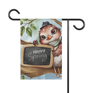 Happy Spring Slate Banner - Poly Poplin Canvas Bird Decor - Dipaliz - Flags & Windsocks