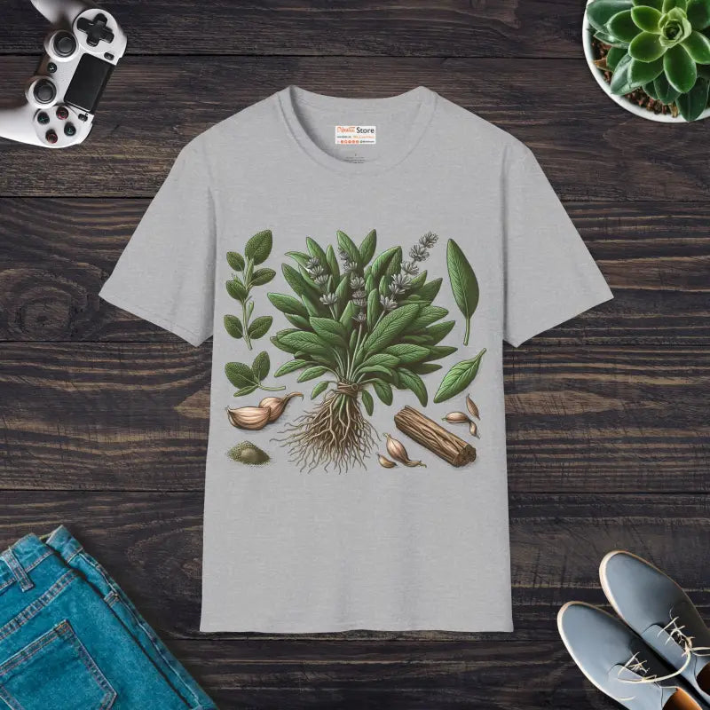 Unisex Sage Herb Softstyle Tee: Effortless Style Upgrade - Sport Grey / s T-shirt