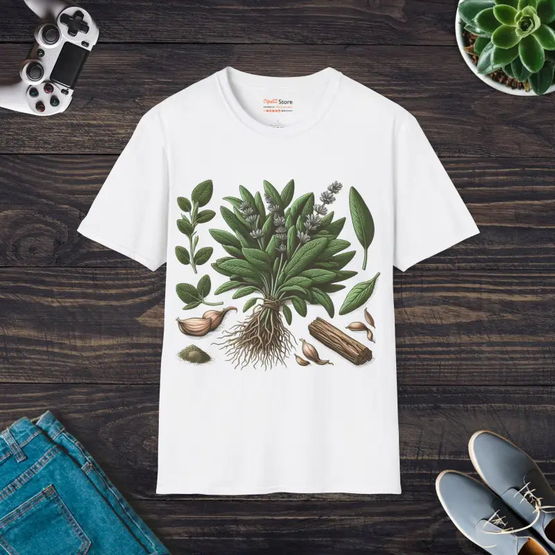 Unisex Sage Herb Softstyle Tee: Effortless Style Upgrade - White / s T-shirt